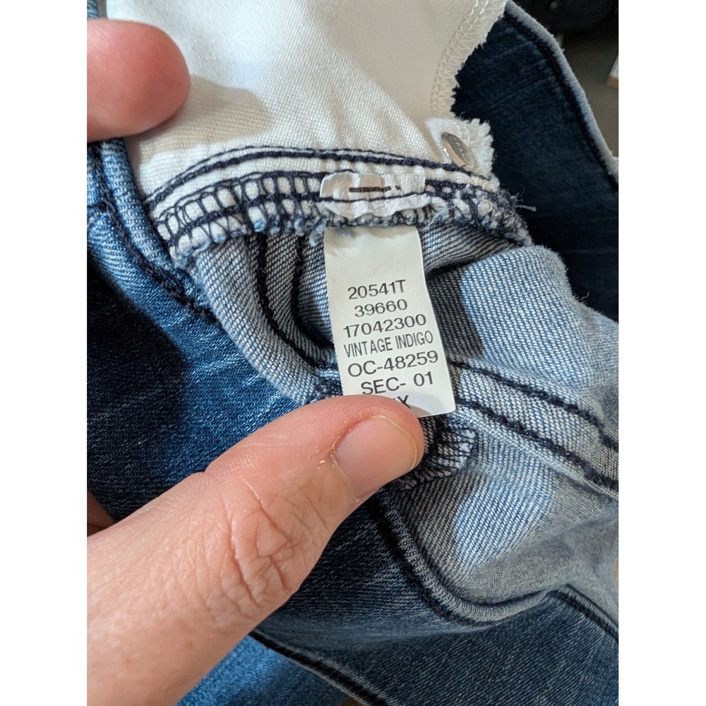 Spanx Denim Cropped Kick Flare Jeans Vintage Wash 1X Tall 20541T - Picture 11 of 12